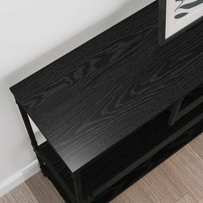 vidaXL Τραπέζι κονσόλας Μαύρη Οξυά 100 x 30 x 75 εκ Επεξεργασμένο ξύλο