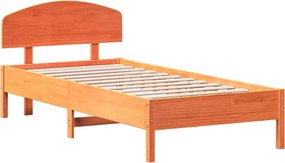 vidaXL Σκελετός Κρεβ. Χωρίς Στρώμα Καφέ Κεριού 100x200 εκ Μασίφ Πεύκο