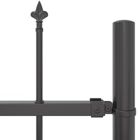 vidaXL Φράχτης κήπου  με αιχμές, Γκρι, 3,4x1,2 μ, Χάλυβας