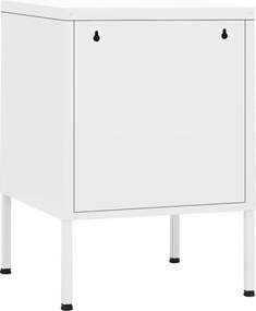 vidaXL Κομοδίνα 2 τεμ. Λευκά 35 x 35 x 51 εκ. Ατσάλινα