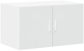 vidaXL Ραφιέρα με Ντουλάπια Λευκή 70x42,5x225 εκ. Επεξεργασμένο Ξύλο