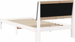 vidaXL Σκελετός Κρεβατιού Λευκό 100 x 200 cm Στερεά ξυλεία πεύκου