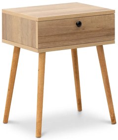 Κομοδίνο Pauline Megapap χρώμα pine oak 45x35x61εκ.