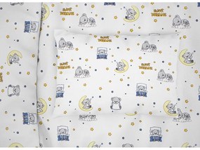Μαξιλαροθήκη Παιδική Sweet Dreams 554 White-Sky Blue DimCol 50Χ70 100% Cotton