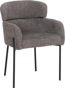 ΠΟΛΥΘΡΟΝΑ WOLF HM8583.11 ΓΚΡΙ ΥΦΑΣΜΑ ΜΠΟΥΚΛΕ ΜΕ ΜΕΤΑΛΛΙΚΑ ΠΟΔΙΑ 56x62x80Yεκ.