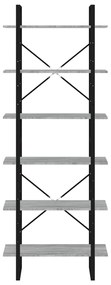 vidaXL Ραφιέρα Γκρι Sonoma 80x30x210 εκ. από Επεξεργασμένο Ξύλο