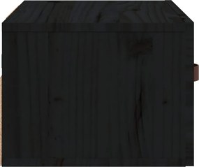 vidaXL Κομοδίνα Επιτοίχια 2 τεμ. Μαύρη 40 x 29,5 x 22 εκ.