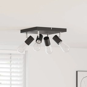 vidaXL Φωτιστικό οροφής 4 Way Adjustable Μαύρο E27