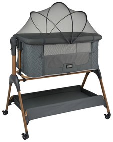 Λίκνο (0+ Μηνών/Έως 9kg) Bebe Stars Style 2 in 1 Smoked Grey 847-186