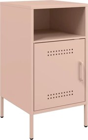 vidaXL Κομοδίνα 2 τεμ. Ροζ 36x39x68 εκ. από Χάλυβα