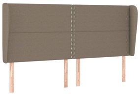 vidaXL Κρεβάτι Boxspring με Στρώμα Taupe 180x200 εκ. Υφασμάτινο