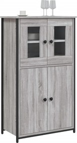 vidaXL Ντουλάπι Γκρι Sonoma 62x32x106,5 εκ. από Επεξεργασμένο Ξύλο