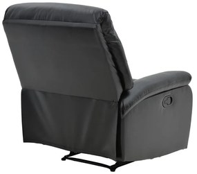 Πολυθρόνα relax με μηχανισμό massage Terpsi μαύρο PU 80x94x102εκ 79x94x102 εκ.