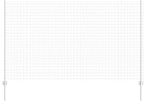 vidaXL Συρμάτινος Φράκτης  με 44 U Posts Ασημί 1.4x50 m Χάλυβας