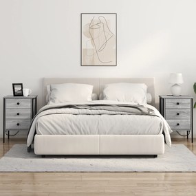 vidaXL Κομοδίνο Γκρι sonoma 42 x 41 x 61 εκ Επεξεργασμένο ξύλο
