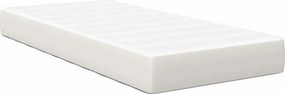 vidaXL Στρώμα Κρεβατιού με στρώμα Κρεμ 90 x 200 cm ύφασμα