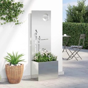 vidaXL Οθόνη Ιδιωτικότητας Κήπου Ασημί 50 x 32 x 150 εκ