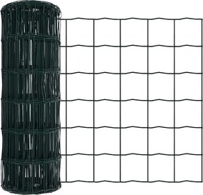 vidaXL Ευρωπαϊκή Στήριξη Φράχτη 10 x 0,8 μ PVC-Επικαλυμμένο Ατσάλι