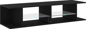 vidaXL Ντουλάπι TV Μαύρη Οξυά 135 x 39 x 30 εκ Επεξεργασμένο ξύλο