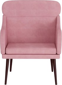 vidaXL Πολυθρόνα Ροζ 63 x 76x 80 εκ. Βελούδινη
