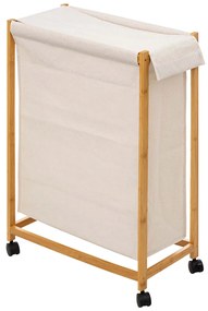 Καλάθι Απλύτων Με Ροδάκια (55x28x80) F-V Bamboo 200104