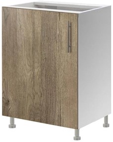 Floor Kitchen cabinet EMMA 60 cm Dark Oak 60x56.5x82 εκ.