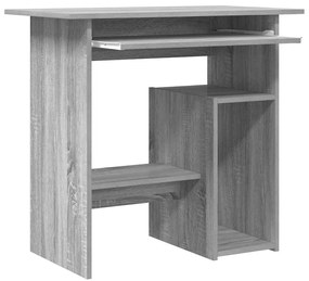 vidaXL Γραφείο Γκρι Sonoma 80 x 45 x 74 εκ. από Επεξεργασμένο Ξύλο