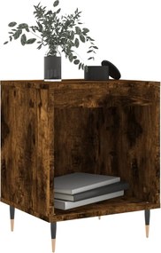vidaXL Κομοδίνα 2 τεμ. Καπνιστή Δρυς 40 x 35 x 50 εκ. Επεξεργ. Ξύλο