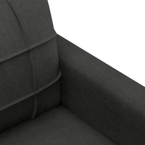 vidaXL Πολυθρόνες Σετ 4 Τεμαχίων Μαύρες από Ύφασμα με Μαξιλάρια