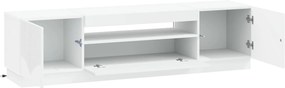 vidaXL Ντουλάπα LED Τηλεόρασης Λευκό Επεξεργασμένο Ξύλο