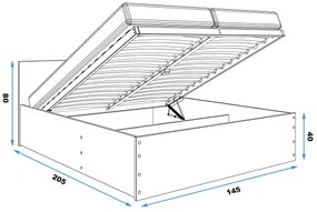 Κρεβάτι Beliz-Leuko-140 x 200