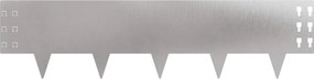 vidaXL Περίγραμμα γκαζόν 20 τμχ. 100 x 25 cm Ανοξείδωτο Ατσάλι Ασημί