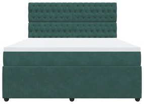 ΚΡΕΒΑΤΙ BOXSPRING ΜΕ ΣΤΡΩΜΑ ΣΚΟΥΡΟ ΠΡΑΣΙΝΟ 180X200ΕΚ. ΒΕΛΟΥΔΙΝΟ 3294715