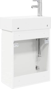 vidaXL Μονάδα μπάνιου με βρύση Λευκό 45,5 x 22,5 x 84 εκ