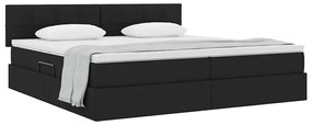 vidaXL Κρεβάτι με αποθηκευτικό χώρο και στρώμα Μαύρο 200 x 200 cm