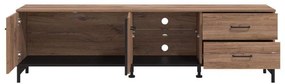 Έπιπλο TV Corsica 190 Flagstaff Oak - Μαύρο 190x42x53,5 εκ.