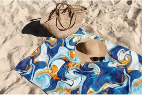 Beach Towel Liquid Marble 70 Multicolor