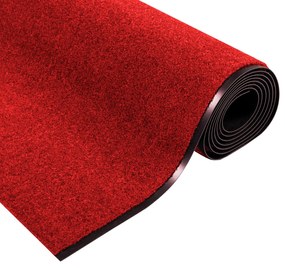 vidaXL Πόρτα Πατάκι Πλενόμενο Κόκκινο 120x350 εκ