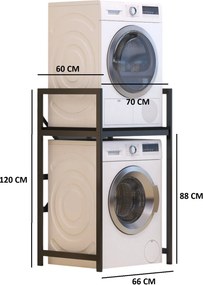 Ντουλάπι Πλυντηρίου Μαύρο CLEZUDE 70x60x116
