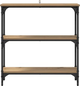vidaXL Τραπέζι κονσόλας με ράφι Artisan Oak 75 x 22,5 x 75 εκ