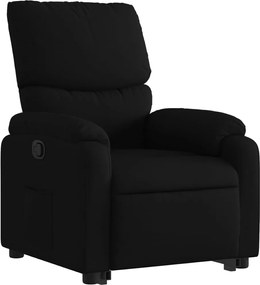 vidaXL Πολυθρόνα Ανακλινόμενη με Ανύψωση Μαύρη Υφασμάτινη