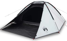 vidaXL Σκηνή Κάμπινγκ 4 Ατόμων Διάβροχη Λευκή Ύφασμα Συσκότισης