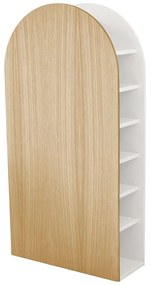 Παπουτσοθήκη Jubi JUBISC1 65x25x130cm Natural-White Mdf,Ξύλο