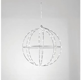 Χριστουγεννιάτικη Μπάλα με 240 Mini LED Φ40 ACA-X0624024226-Ασημί X0624024226