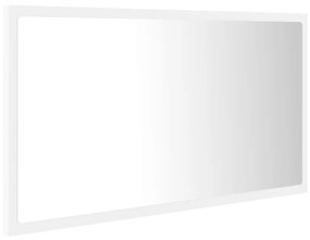 Καθρέφτης Μπάνιου με LED Λευκός 80 x 8,5 x 37 εκ. Ακρυλικός - Λευκό