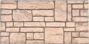 vidaXL Πάνελ τοίχου 10 pcs Μπεζ 100 x 50 cm Αφρός EPS