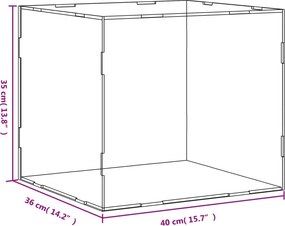 vidaXL Κουτί Βιτρίνας Διαφανές Ακρυλικό 40x36x35 εκ.