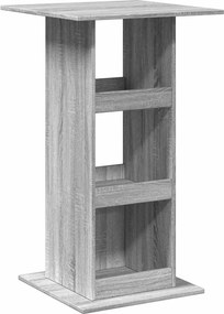 vidaXL Τραπέζι Μπαρ με Ράφια Γκρι Sonoma 60x60x102 εκ. Επεξ. Ξύλο