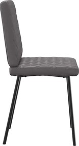 vidaXL Καρέκλες Τραπεζαρίας 2 τεμ. Γκρι Δερματίνη