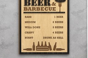 Intra απο ξύλο plywood 3mm-4mm πάχος BBQ Timer Sign . Γκριλ Δίασταση 30x20 cm INTRAFABR-122960750